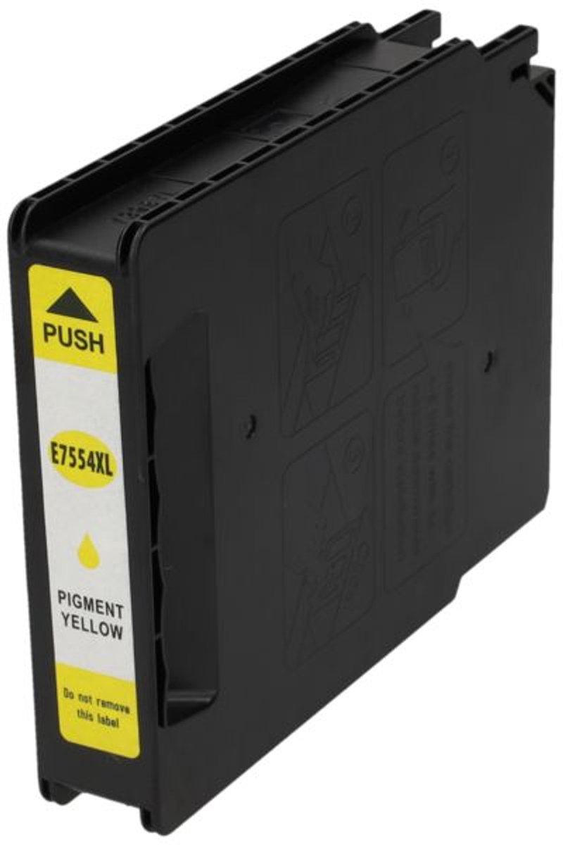 PrintAbout huismerk Inktcartridge T7554 Geel geschikt voor Epson