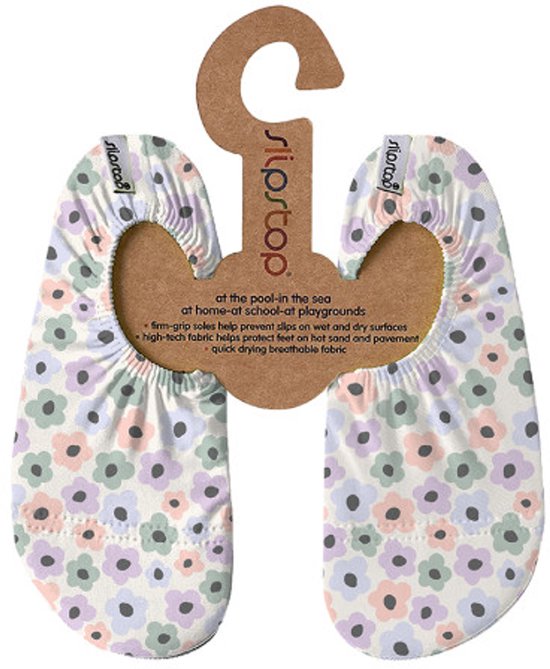 Slipstop antislip waterschoen Flower Colorful - Maat L 30-32