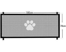 180x78cm - Ponsvrij afscheidingshek voor huisdieren - Isolatienet voor honden - Draagbaar opvouwbaar veiligheidsnet voor honden - Hek voor huisdieren