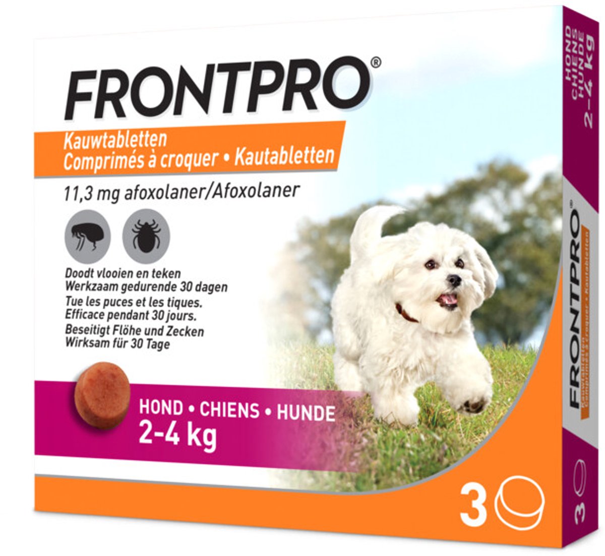 Frontpro Hond S 2-4 kg - 2 x 3 tabletten - Voordeelverpakking