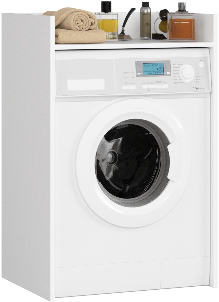 Wasmachine Kast / Wasmachine Ombouw / Wasmachine Meubel FIN / Wit / AKORD Furniture Factory / 64 x 98 x 50 cm