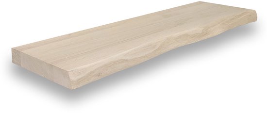 Zwevende wandplank 30 x 20 cm eiken boomstam - Wandplank - Wandplank hout - Fotoplank - Boomstam plank - Muurplank - Muurplank zwevend
