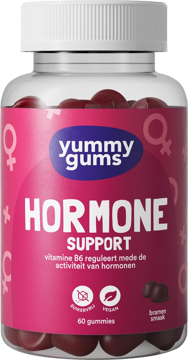 Goedkoopste Yummygums • Hormoon support voor vrouwen • Suikervrij • Met salie en b vitamines • 60 gummies