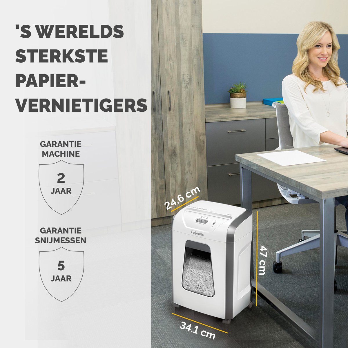 Fellowes 15C Papierversnipperaar - 15 vel thumbnail 3