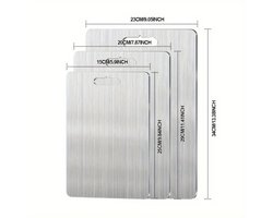 RVS - Snijplank - Snijplanken - Vaatwasser Bestendig - Roest Vrij Staal - Cutting Boards - Set van 3 Maten