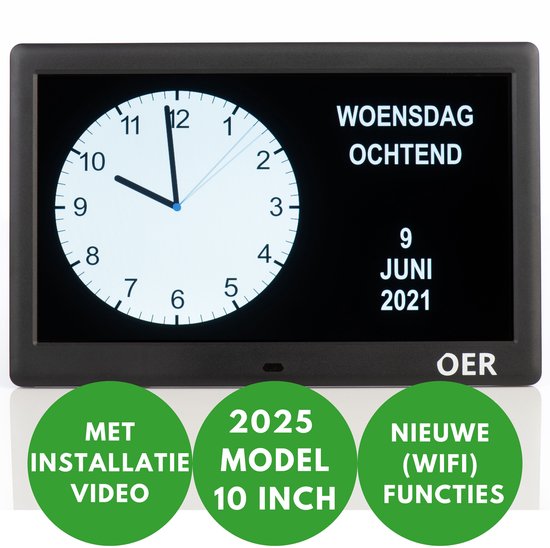 OER Dementieklok met Wifi Functies