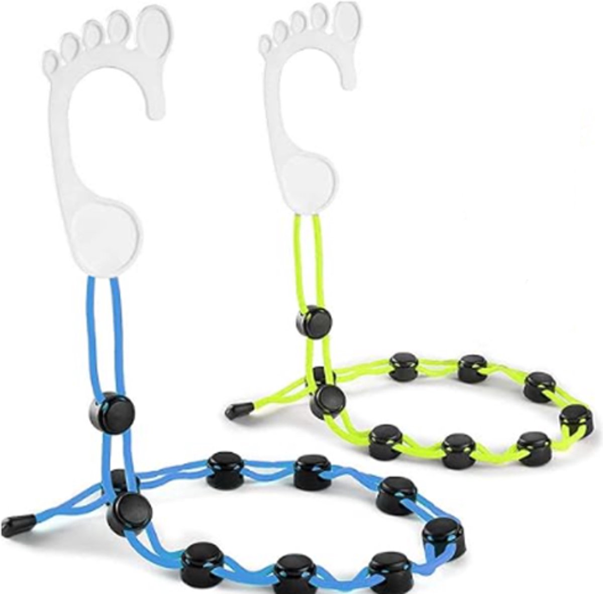 Goedkoopste 2 stuks - Sokken Hanger - Hangzak sokken opbergen - Hangende opberger - organizer - Ruimtebesparend Ontwerp - Droogrek - 70cm - blauw&groen - ABS polyester
