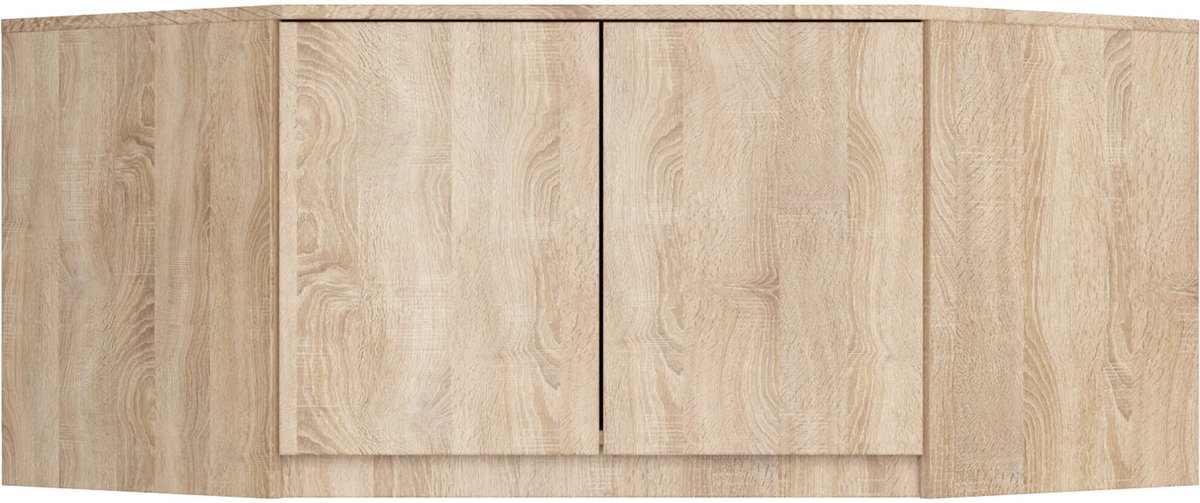 Kastopzetstuk S100 Sonoma Eiken - Dubbele Deuren, 3 Planken, 100cm Brede Zelfmontageunit