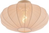 QAZQA bida - Plafonnier Design avec abat-jour - 1 lumière - Ø 42 cm - Beige - Salon | Chambre à coucher | Cuisine