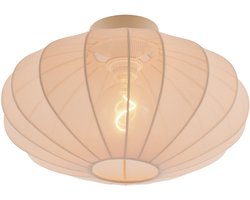 QAZQA bida - Design Plafondlamp met kap - 1 lichts - Ø 42 cm - Beige - Woonkamer | Slaapkamer | Keuken