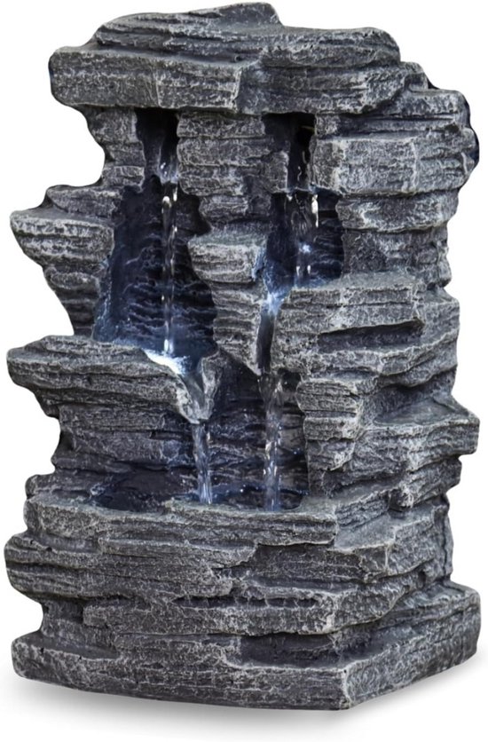 MKSS® Waterornamenten Voor Buiten – Waterval – Waterfontein Met Verlichting - Tuindecoratie