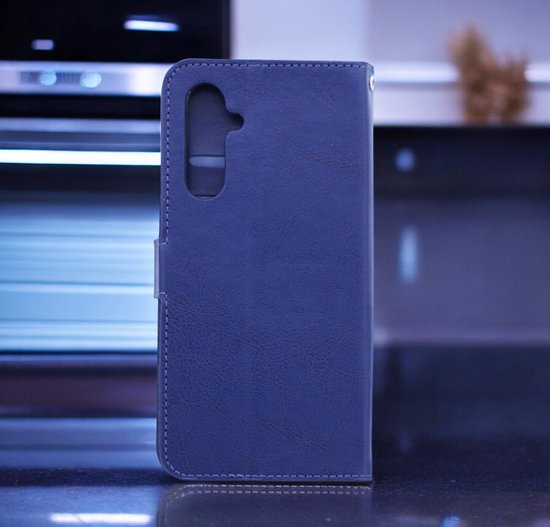 Étui portefeuille pour livre compatible avec : Samsung Galaxy S25 Plus - Bleu foncé