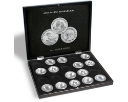 Presentatie cassette, Volterra Uno - voor Munten - Austalian Kookaburra, 1 oz Silver in capsules (20 st.
