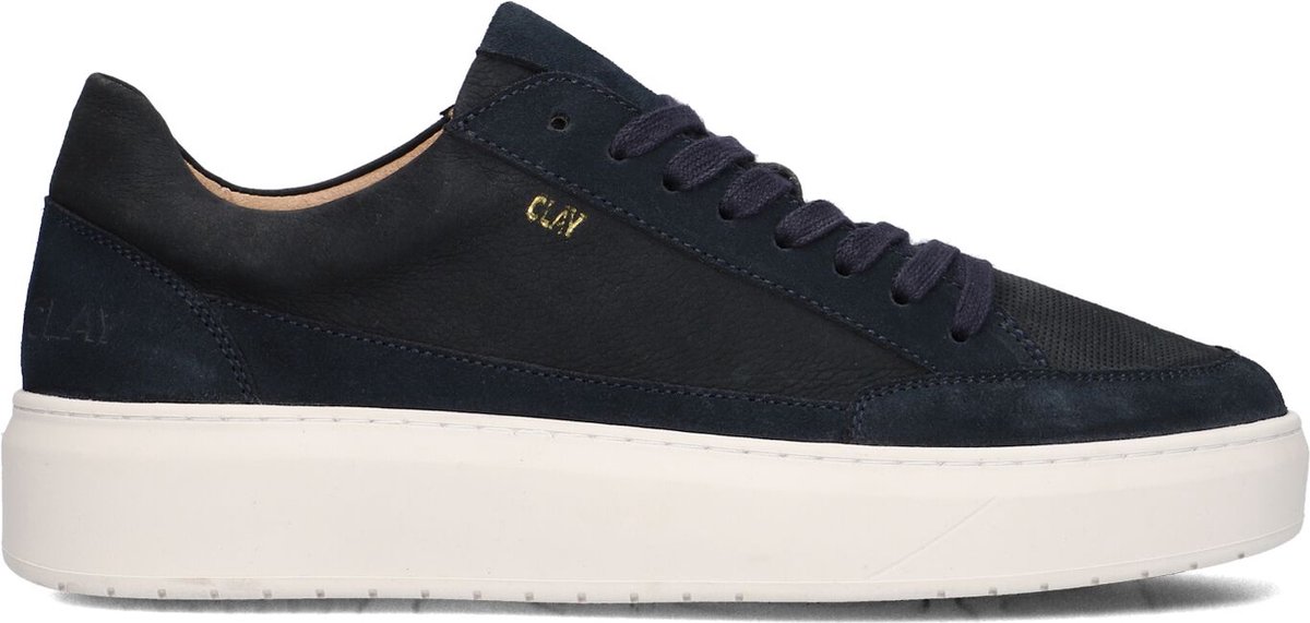 CLAY Lpenzo Sneakers - Leer - Heren - Blauw - Maat 41