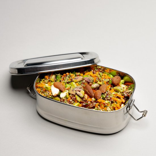 Lock&Lock | RVS Broodtrommel met naam | RVS lunchbox | 1,2 liter
