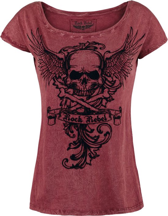 Rock Rebel by EMP Rood rotsachtig t-shirt - Dames - L
