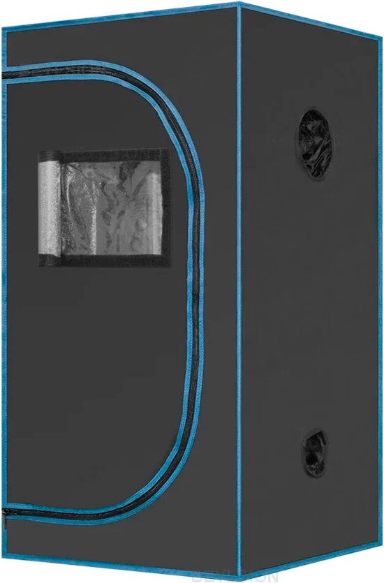 Kweektent 60x60x120 cm met Observatievenster – 600D Stof – Hydrocultuur Kweekkast