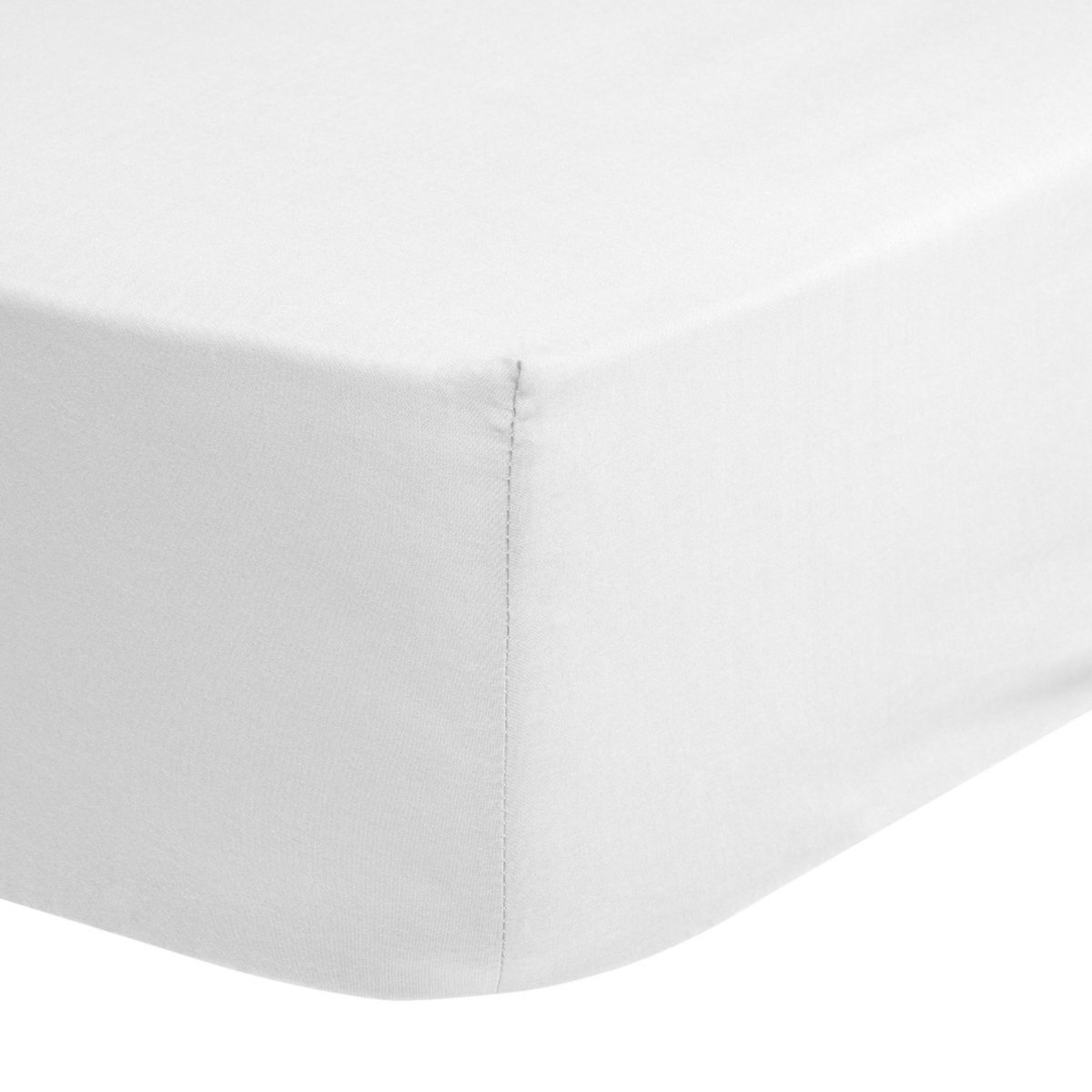 Good Morning hoeslaken effen kleur - 1 persoons 90x200 cm - Wit - 100% Katoen jersey
