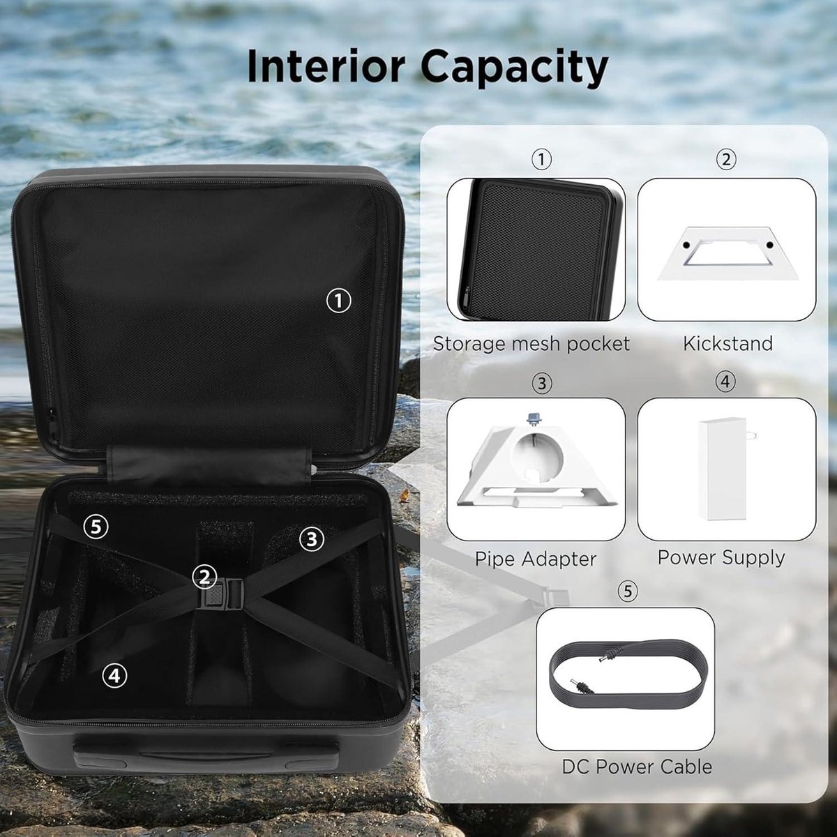 Bewinner Étui Rigide Voyage Mini Starlink - Mallette Protection Avec Mousse Personnalisable