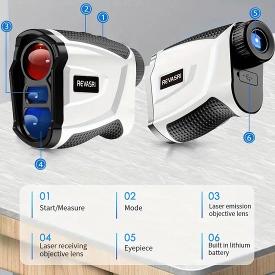 Nivard Afstandsmeter - Laser - Afstandmeter - Rangefinder - Digitaal - Golf - 600M - Zwart