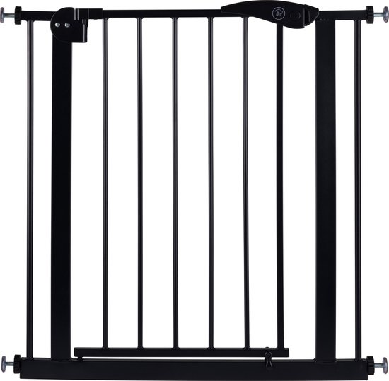 Barrière d'escalier sans Embouts Liefjes & Co - 75 à 82 cm - Barrières de sécurité - Barrière pour enfants - Fixation par pince - Zwart