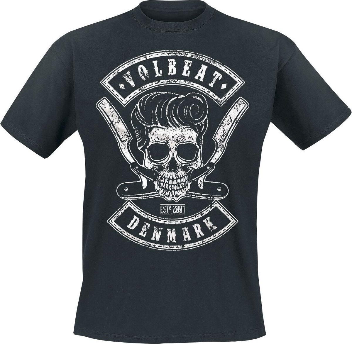 Volbeat Denmark Skull Unisex T-shirt - zwart - XL