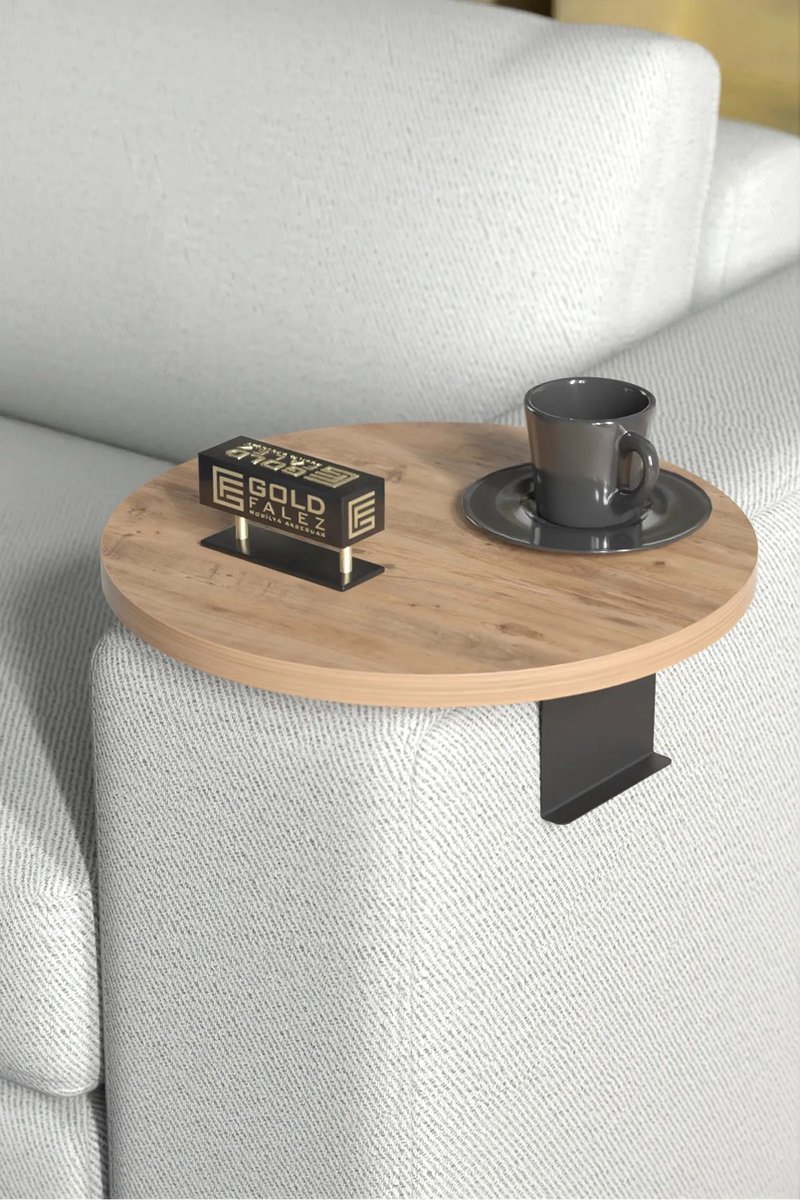 Armleuning Dienblad - Armleuning Bescherming - Armleuning Organizer - Armleuning Houtkleur