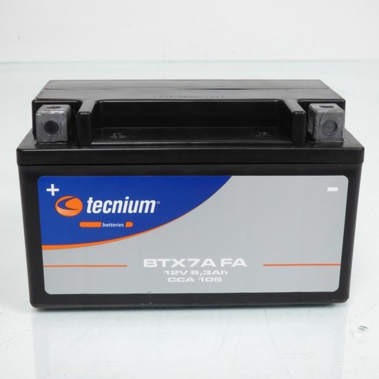Sla Tecnium-accu voor scooter Sym 50 Fiddle II S 2009 tot 2013 YTX7A / 12 V 6,3 Ah nieuw