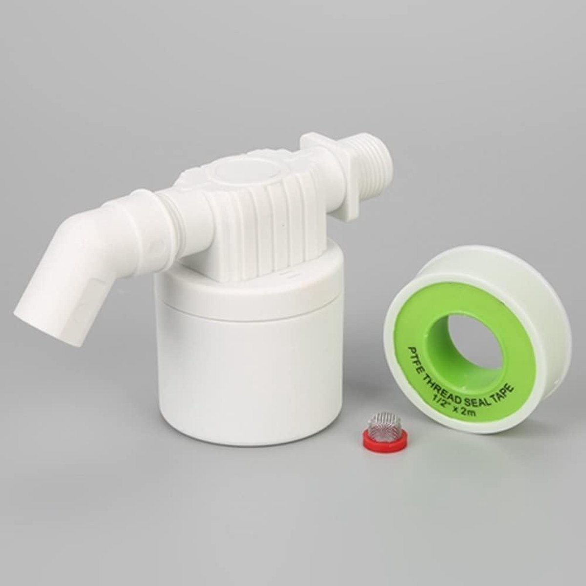 MOGOULUA 1/2 Zoll Schwimmerventil Mit Kunststoffschwimmer – 2 Stück, Automatisch, 300cm PTFE Band, Für Wassertanks & Tränken