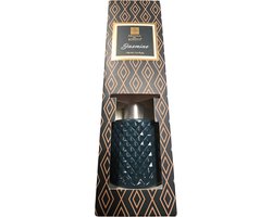 Sjieke Geurstokjes Diffuser Aroma di Rogito - Jasmine - Groen- Glas / Kunststof - Geurstokjes - Luxe design fles - 100 ml