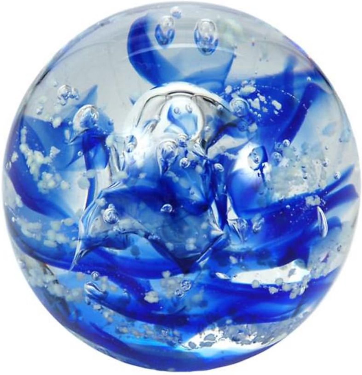 Glazen bol Papiergewicht - Wens globe - Decoratief - Transparant .