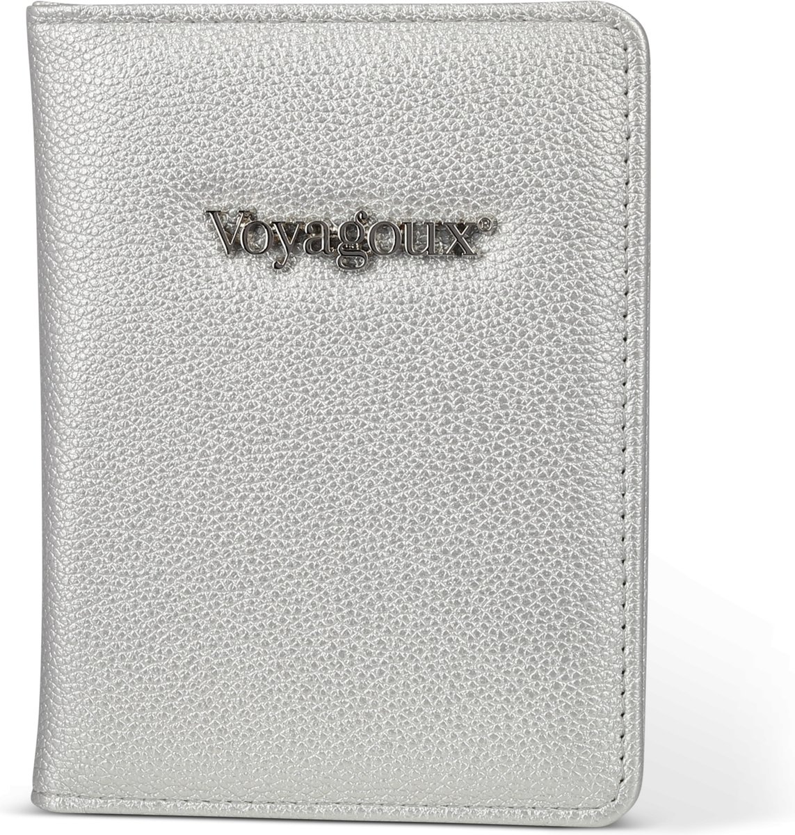 Voyagoux® Paspoort Hoesje - Paspoorthoezen - Paspoorthouder - Paspoorthoes - Zilver