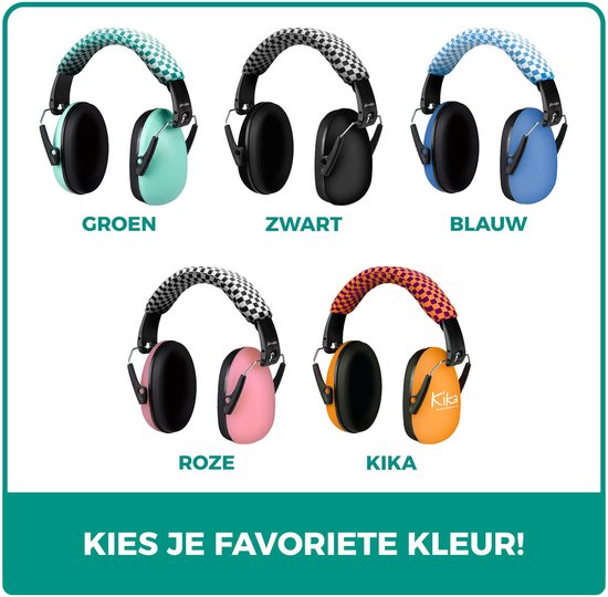 Alecto Gehoorbescherming Kinderen - Dempt harde geluiden - Bescherming tegen harde muziek bij Carnaval - Verhoogd concentratie - BV-71 Oorkappen - Groen
