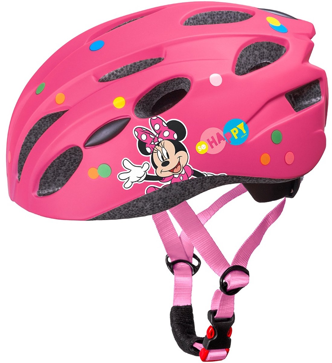 Fietshelm Meisjes Kinderen Minnie Mouse Roze In-Mold 52-56 cm Kinderhelm Fiets