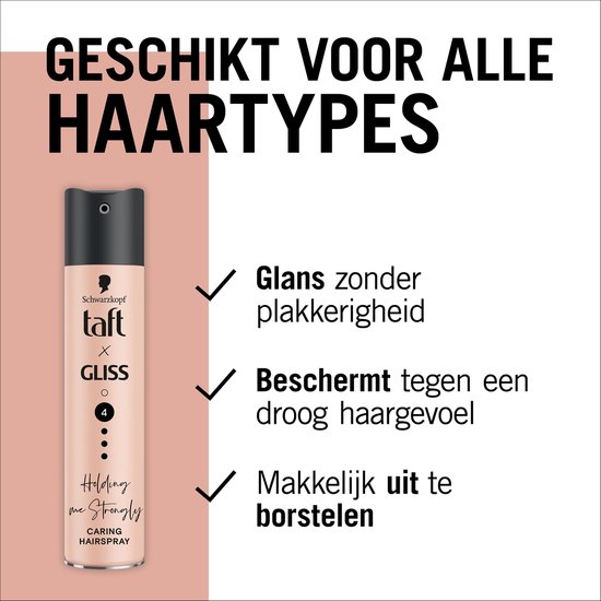 Taft x Gliss Holding Me Strongly - Haarstyling - Haarverzorging - Hairspray - Alle Haartypes - Voordeelverpakking - 6 x 250 ml