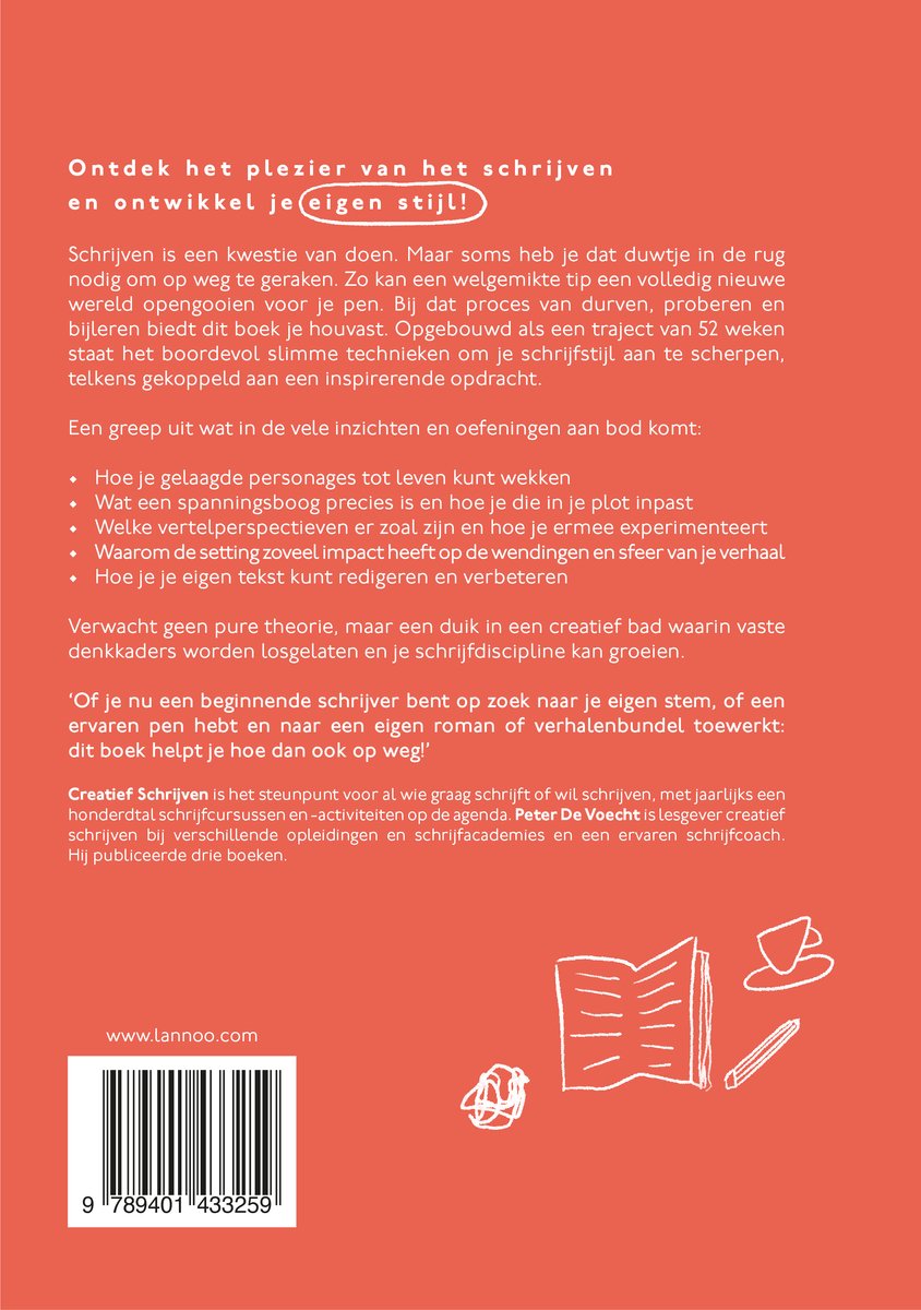 Creatief schrijven - back cover