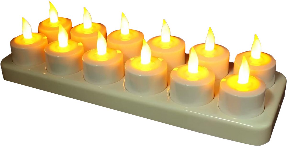 ApexArte® Oplaadbare Waxinelichtjes - Theelichtjes - Led