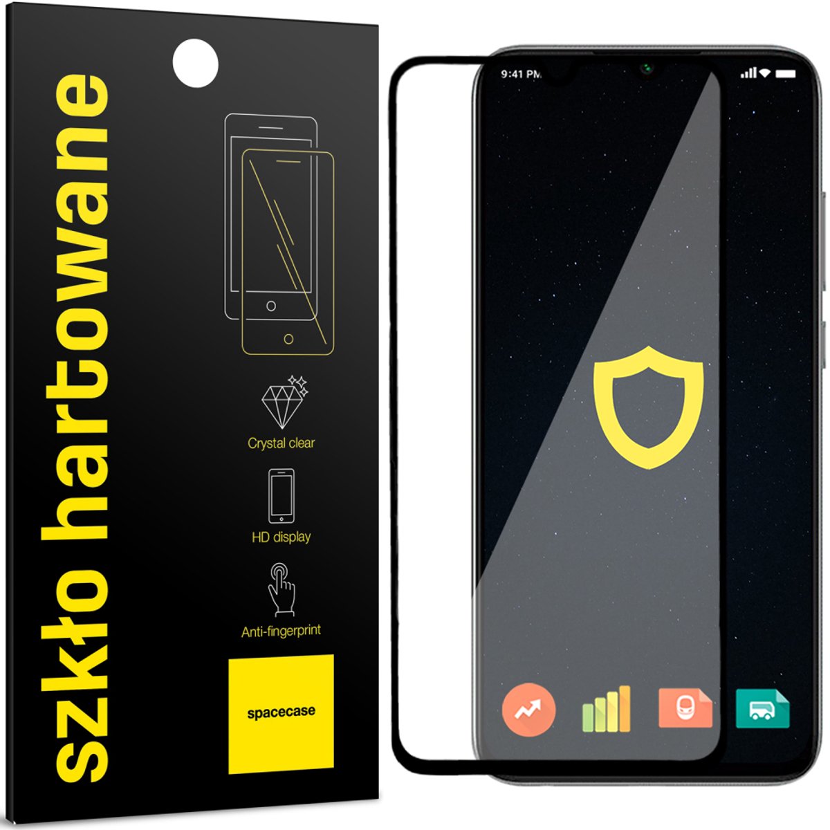 Spacecase Case Cover Voor Xiaomi Redmi Note 8 Sc Glass 5D
