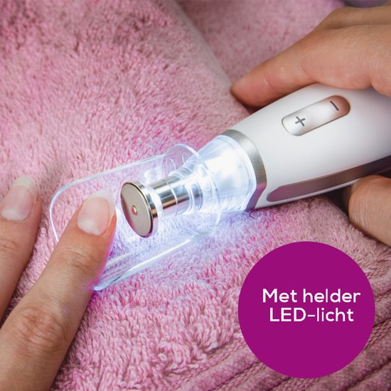 Beurer MP 62 Elektrische nagelvijl - Manicure Set & Pedicuresets met 10 Opzetstukken - Nagelfrees - Snelheid Traploos instelbaar - Met helder LED licht - Inc. Opbergetui & beschermkap