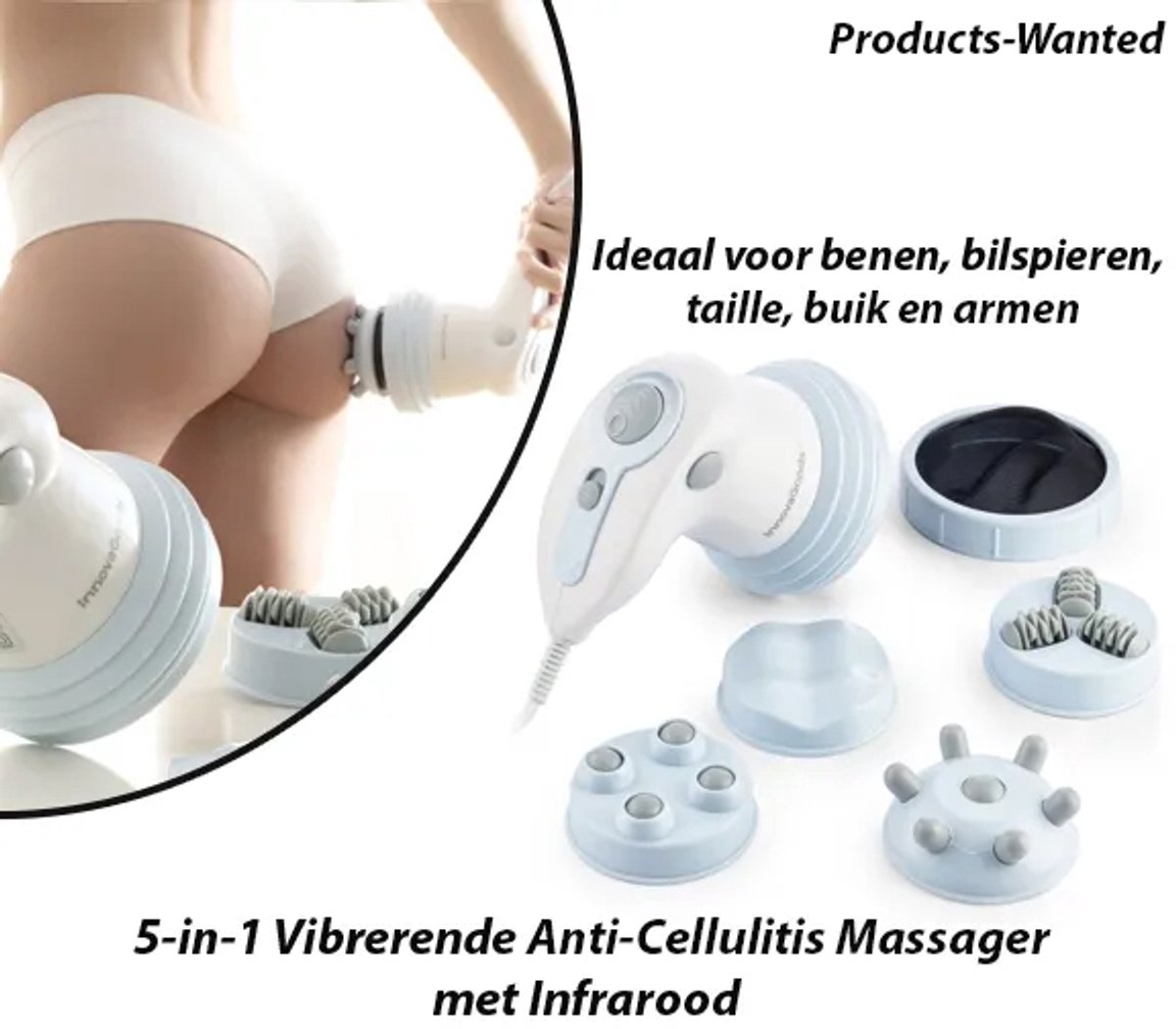 5-in-1 Vibrerende Anti-Cellulitis Massager met Infrarood