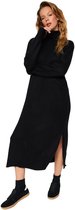 Trendyol manches Standard Pull col roulé roulé droite noir coupe large col roulé robe mi-longue deuxaw24el00034