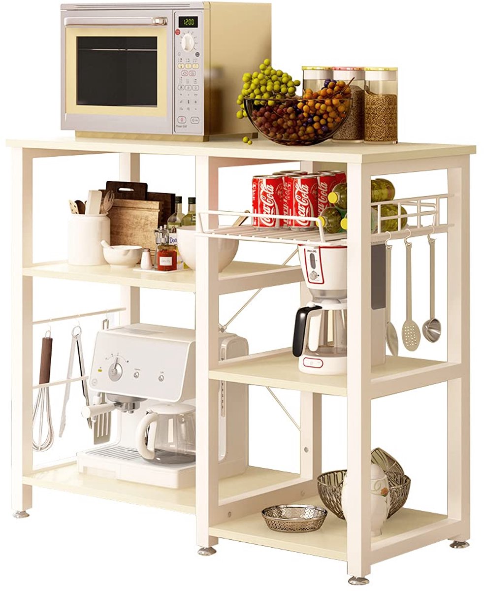 My Ninki ® Multifunctioneel Vrijstaand Keukenrek met Stabiel Metalen Frame voor Ruimtebesparing en Organisatie