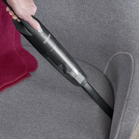 SEVERIN HV 7147 Draadloze handstofzuiger, 18,5 V, 50 minuten looptijd, nat- en droogzuiger met led-accu, roterende turboborstel en draagtas, voor auto, camping en dierenharen