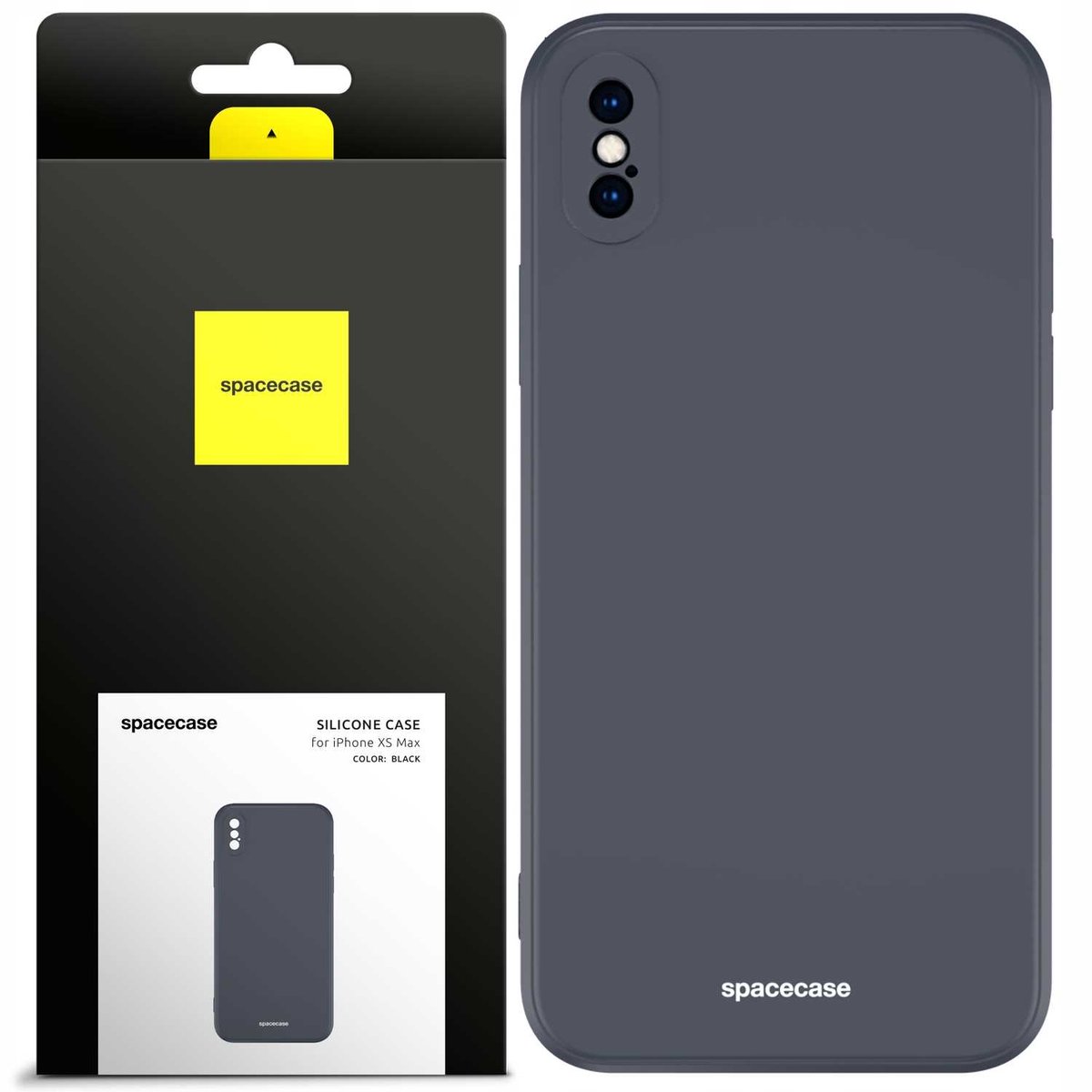 Spacecase Siliconen Hoesje Voor Iphone Xs Max Zwart