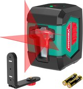 Bol.com Kruislijnlaser 15M met Dubbele Lasermodule - Zelfnivellerend 360° Schakelbaar voor Horizontaal en Verticaal Gebruik met ... aanbieding