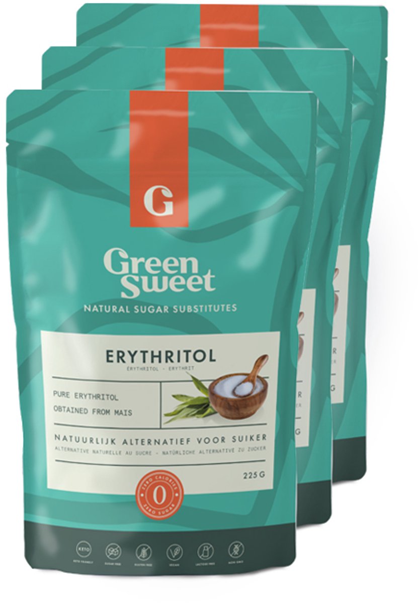 Green Sweet | Erythritol | 225g | 3 stuks | 3 x 225 gram