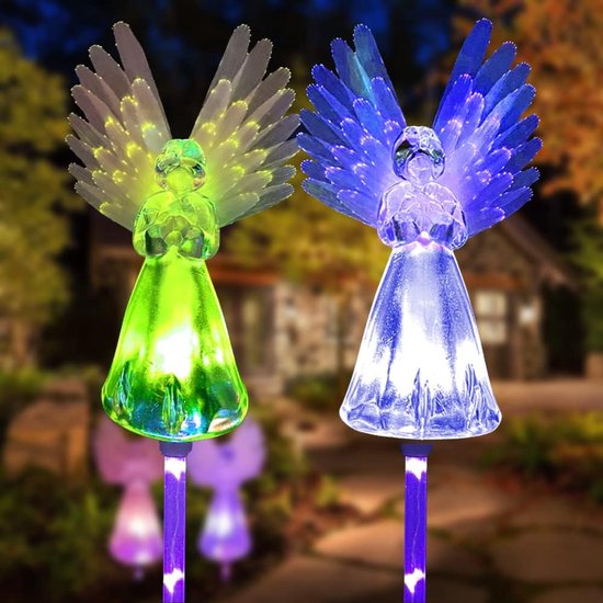 Zonnelampen Op Zonne-energie Voor In De Tuin - 2 Stuks Metalen Tuindecoratie Lampen Led Tuinverlichting Warmwit Ip65 Waterdicht Voor Balkon Bloembakken Gazon Weg Kerstmis Retro