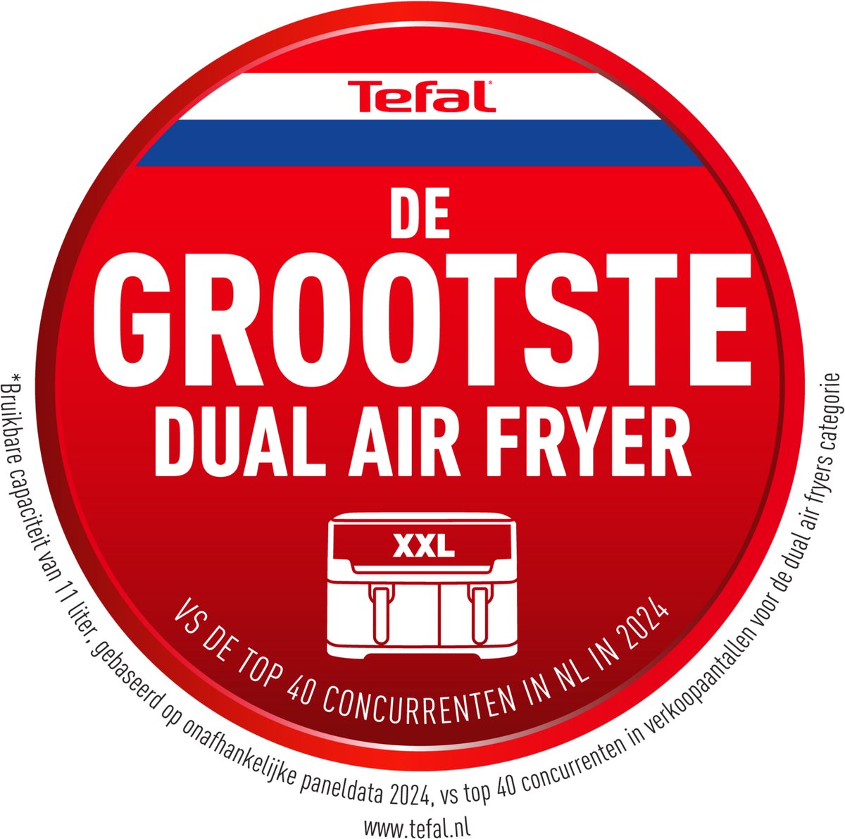 Afbeelding 2 van Tefal Easy Fry Dual XXL EY9428 - Dubbele Airfryer - Twee Kookvakken - 11 Liter