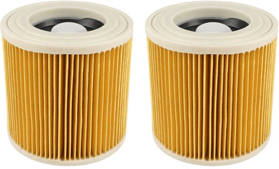 2x Patroonfilter geschikt voor Kärcher WD1, WD2, WD3 en A series - Vervanging van origineel 6.414-552.0 - Filter