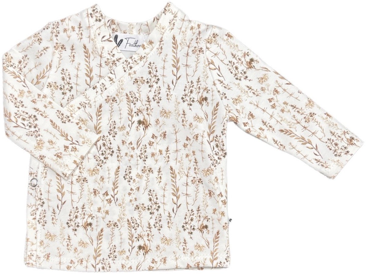 Overslagshirtje - Dried flowers - maat 50/56